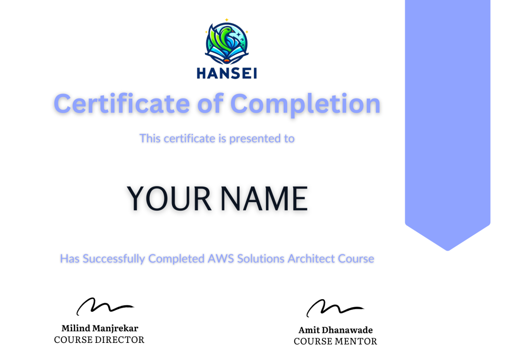 #Hansei Certificate of completion Course